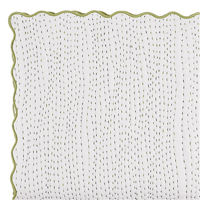 Jane Scalloped Handstitched Cotton Quilt | Ballard Designs, Inc.