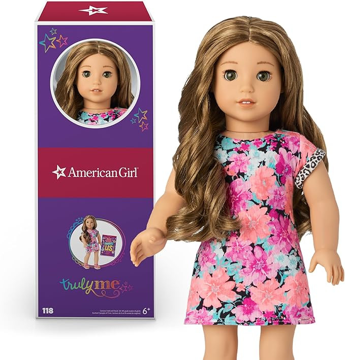 American Girl Truly Me 18-inch Doll #118 with Hazel Eyes, Caramel Hair w/Highlights, Light Skin, ... | Amazon (US)