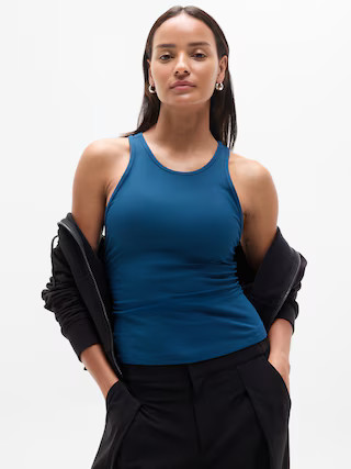 Signature Rib Y Back Tank | Athleta