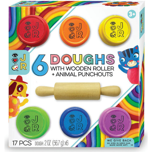 6 Doughs with Wooden Roller | Maisonette