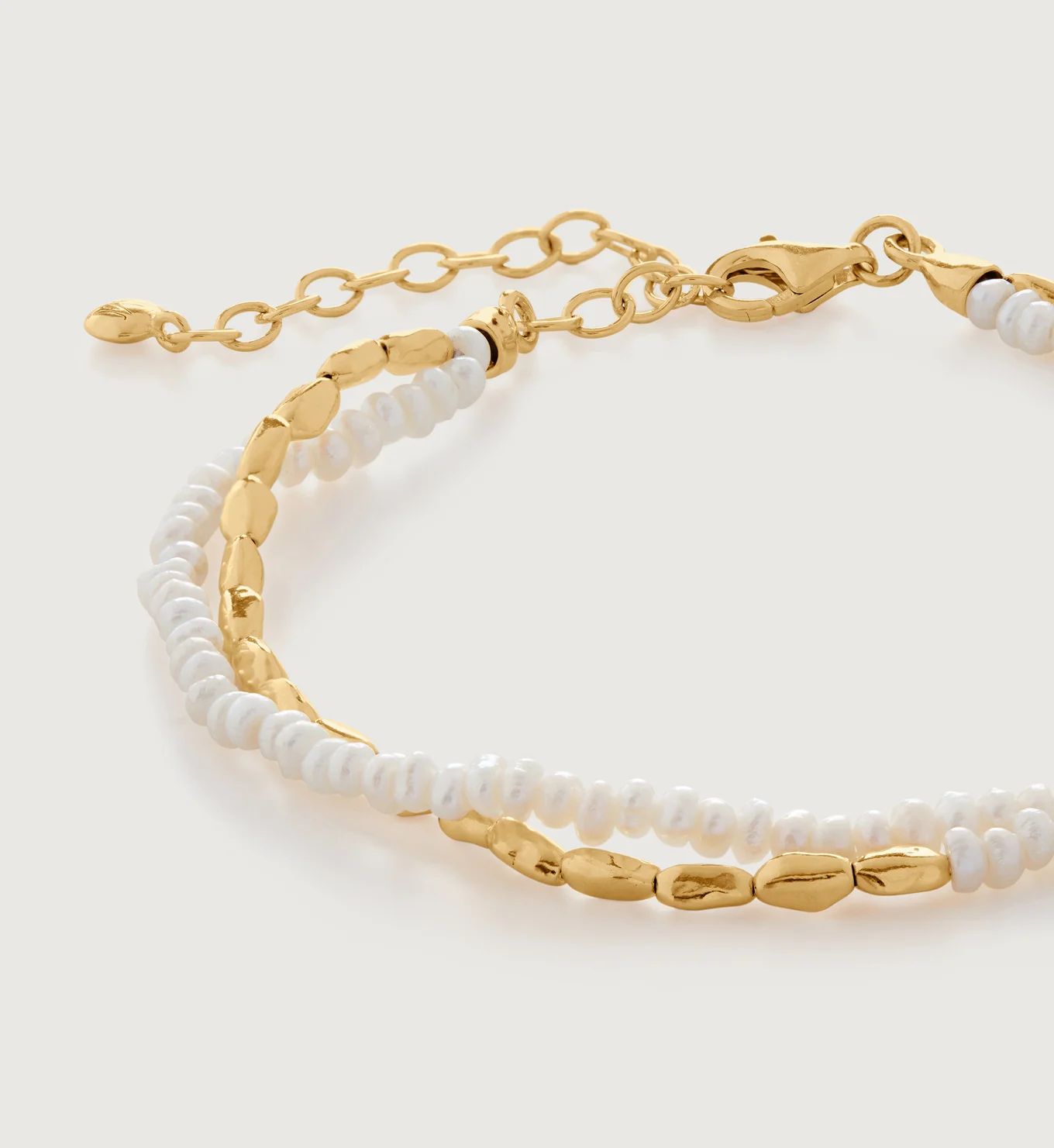 Mini Nugget Pearl Beaded Bracelet | Monica Vinader (Global)
