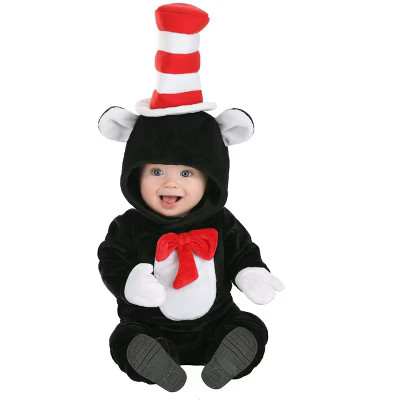 HalloweenCostumes.com 9-12 Months   Dr. Seuss Cat in the Hat Costume Infant One-Piece Jumpsuit., ... | Target