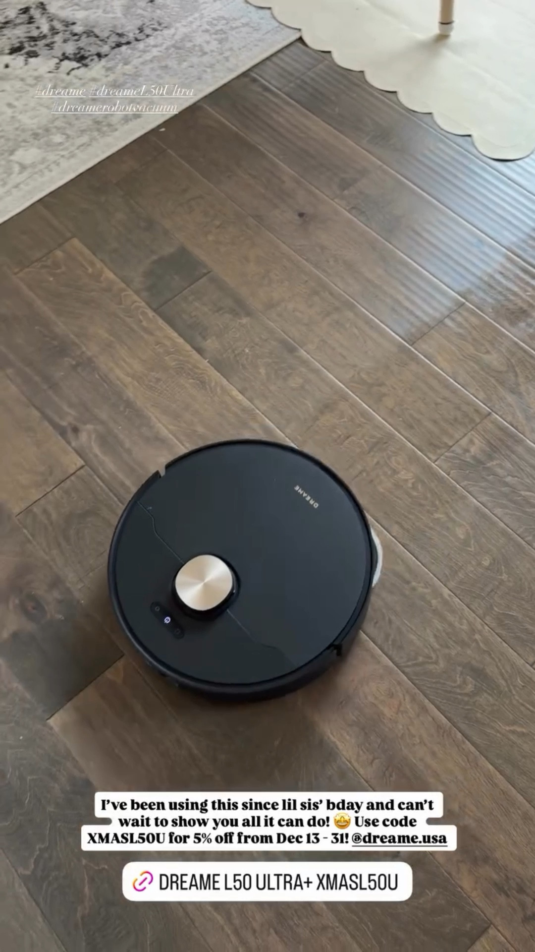 DREAME L50 ULTRA+ XMASL50U! I've been using this since lil sis' bday and can't wait to show you all it can do! & Use code XMASL50U for 5% off from Dec 13 - 31! 


#LTKHoliday #LTKHome #LTKSeasonal