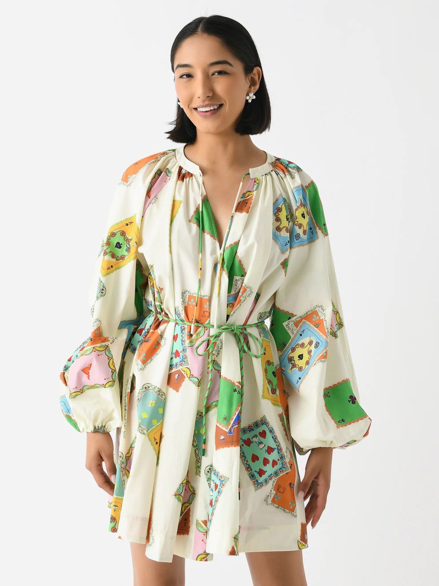 ALEMAIS
                      
                     Women's Rummy Long Sleeve Mini Dress | Saint Bernard