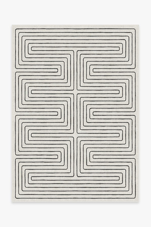 Jonathan Adler Labyrinth Black & Ivory Rug | Ruggable