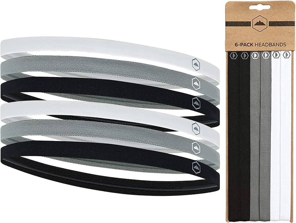 Thin Elastic Headbands, Sports Headbands for Women & Men, Workout Headbands,Running Headband,Socc... | Amazon (US)