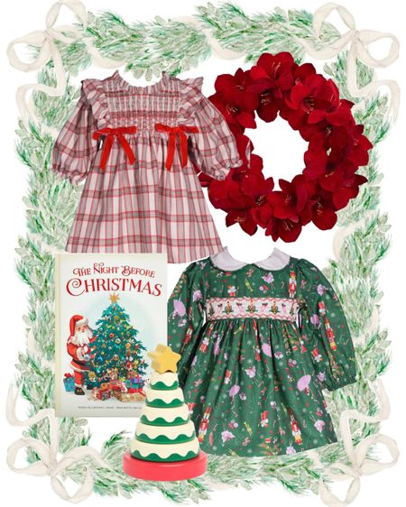 Holiday Ready with @nordstromrack! These little girls dresses are absolutely precious and perfect for Christmas! I love this red poinsettias wreath and classic book! #nordstromrackpartner #rackscore 

#LTKHoliday #LTKkids #LTKGiftGuide