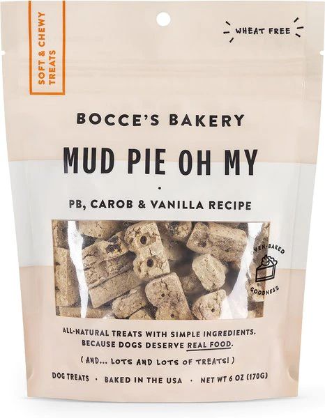 Bocce's Bakery Mud Pie Oh My Soft & Chewy Dog Treats, 6-oz bag | Chewy.com