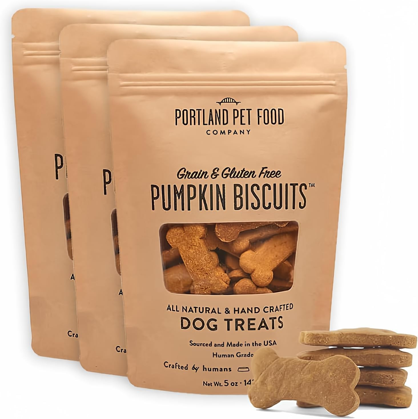 Portland Pet Food Company Pumpkin Dog Treats Healthy Biscuits for Small Medium & Large Dogs - Gra... | Amazon (US)