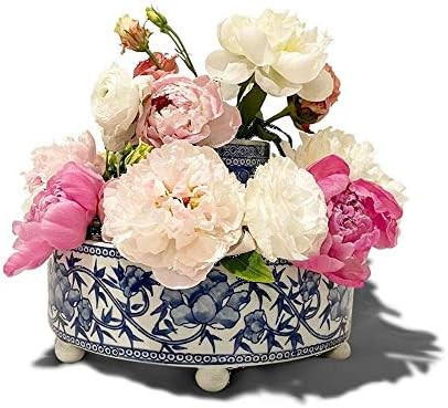 Two's Company Blue and White Pavilion 3-Piece Floral Arranger Set, Porcelain | Amazon (US)