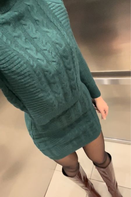 Lulus, cableknit, sweater, matching set, winter ootd 