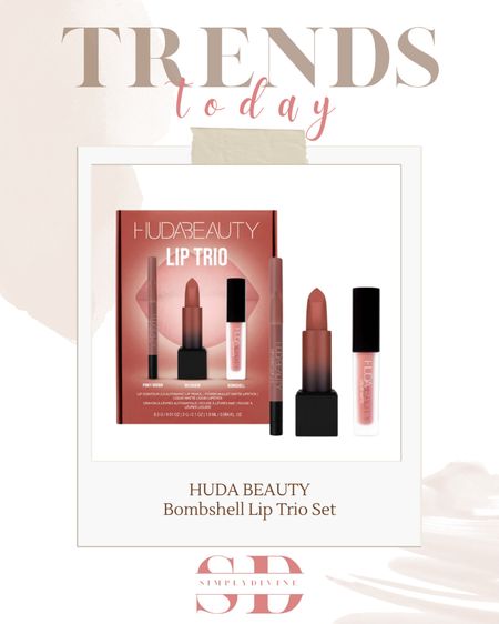 Huda Beauty just dropped this lip trio set, and it’s already starting to pop off and Sephora! This color is stunning, too. 😍

| Sephora | lipstick | lipgloss | makeup | beauty | gifts for her | Valentine’s Day | gift guide | 

#LTKbeauty #LTKunder50 #LTKstyletip