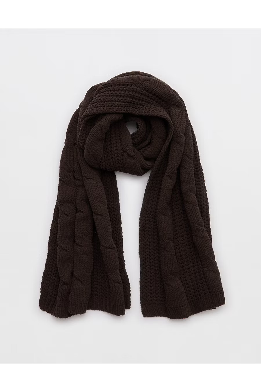 Aerie Cable Scarf Women's Deep Earth One Size | American Eagle Outfitters (US & CA)