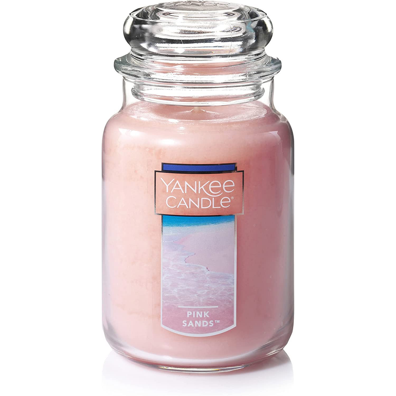 Yankee Candle Pink Sands Scented, Classic 22oz Large Jar Single Wick Candle, Over 110 Hours of Bu... | Amazon (US)