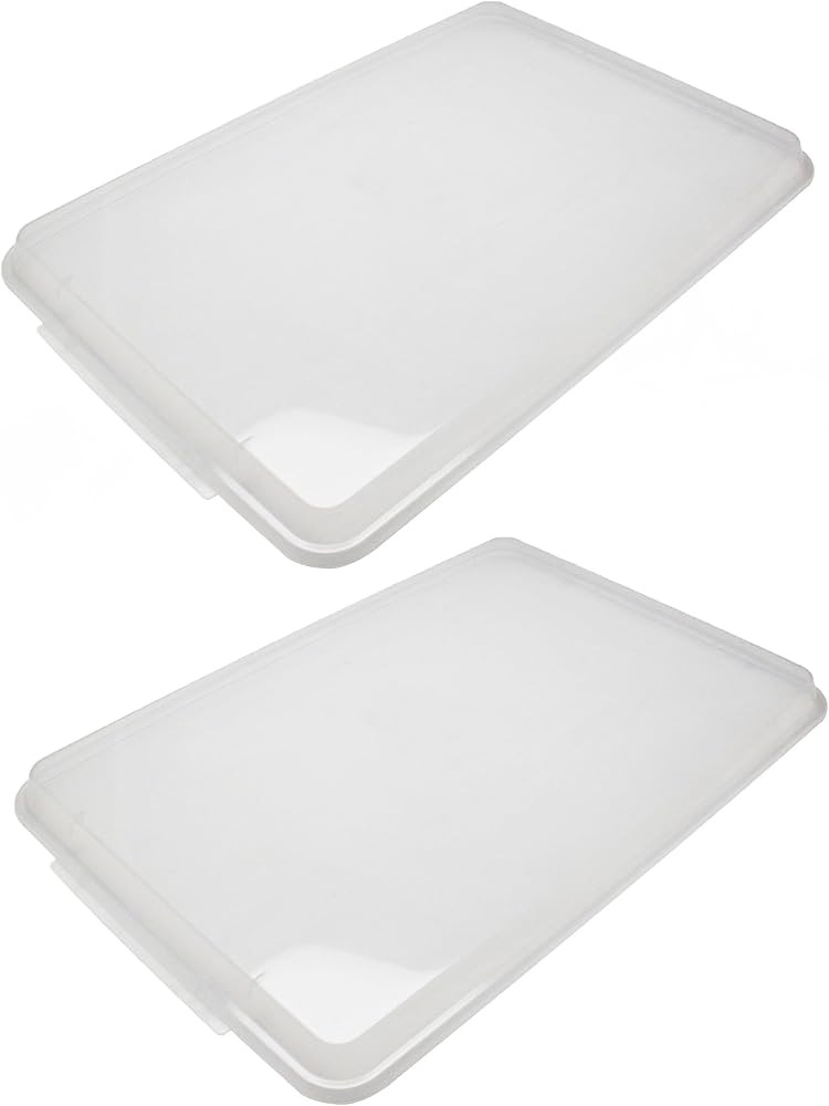 TrueCraftware- Half Size Polypropylene Sheet Pan Cover Clear Color Set of 2- Sheet Pan Cover for ... | Amazon (US)