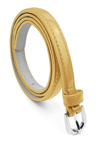 Belle Donne Thin Gold Belts For Women, Silver Buckle for Dress and Jeans Skinny Belt Womens, Fashion Trendy Cinturones Para Mujer Gold Small | Amazon (US)