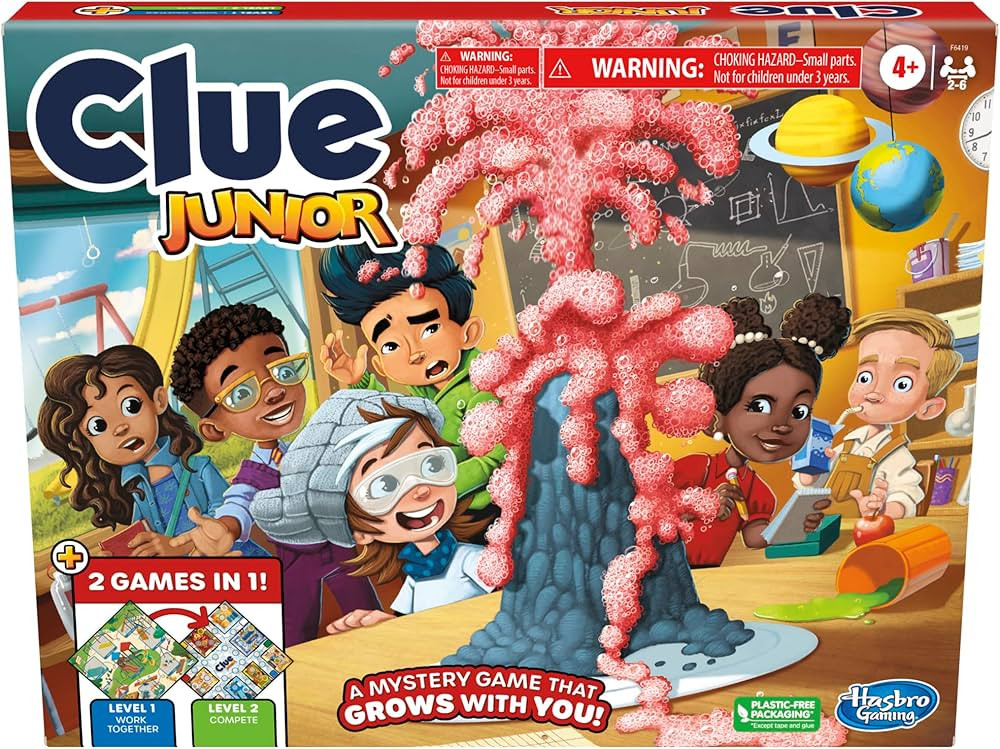 Clue Junior Board Game | 2-Sided Gameboard, 2 Games in 1 | 2 to 6 Players | Mystery Games for Kid... | Amazon (US)