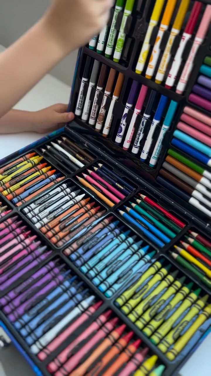 So satisfying. 🌈

You have to agree. This art case full of markers, crayons and colored pencils makes my eyes happy every time we open it. Agnes got it for her birthday from her aunt, and she’s loving it. I also love it because she can put each pieces back in its place, reducing mess, and it latches shut so my 1-year-old kiddo can’t get into it. Plus, it’s got a handle so she can take it along. It’s been to workouts and softballs games already this summer.

It would also make a great holiday gift for a kiddo in your life, and honestly, adults would love it, too.
.
.
.
#crayolaartcase #crayola #crayolasupertips #crayolamarkers #crayolacrayons #crayolaart #thisisit #summer #summervibes #crayolacalligraphy #amazonfinds #creativity #kidactivities #toddleractivities #ltk #ltkkids #kidgift #kidgifts #giftideasforkids #rainbow #rainbowcolors #satisfying #satisfyingvideos

#LTKHome #LTKFamily #LTKKids
