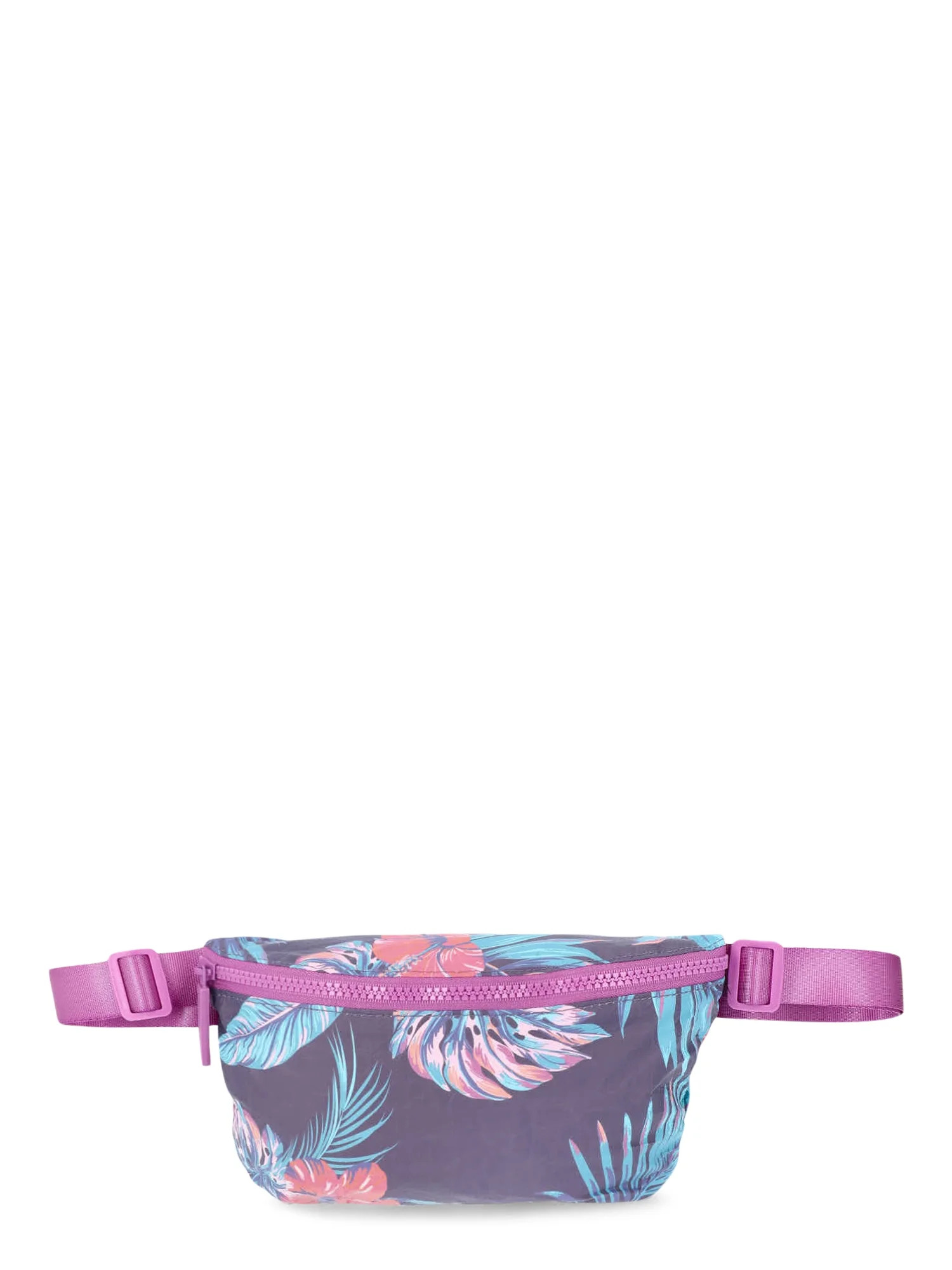 No Boundaries Beach Wipeable Fanny Pack, Navy Tropical, Women’s - Walmart.com | Walmart (US)