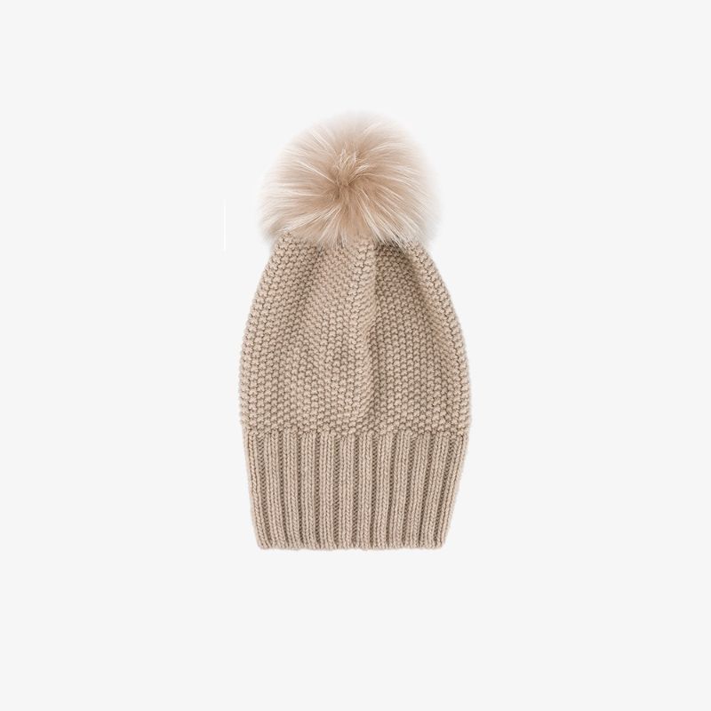 Inverni single fur pom pom beanie | Browns Fashion