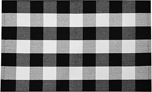 Delxo Cotton Buffalo Plaid Rug,27.5"x43.5" Hand-Woven Indoor or Fall Decor Outdoor Rugs for Layer... | Amazon (US)