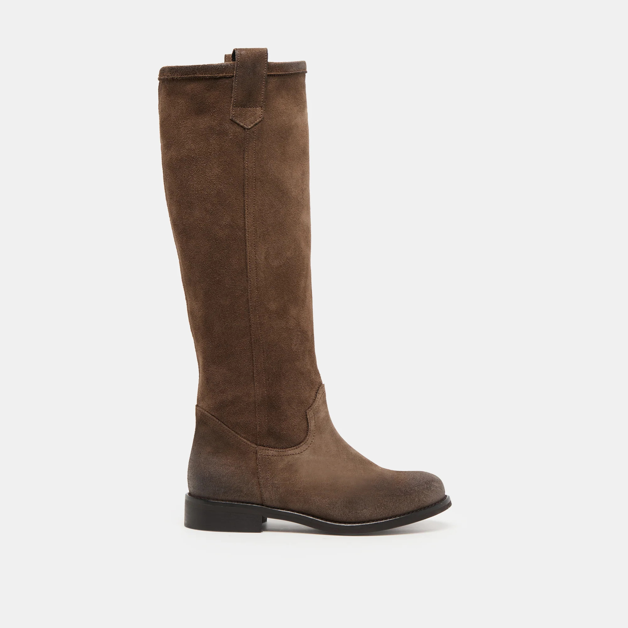 Ramzy Boots Chocolate Suede | DolceVita.com