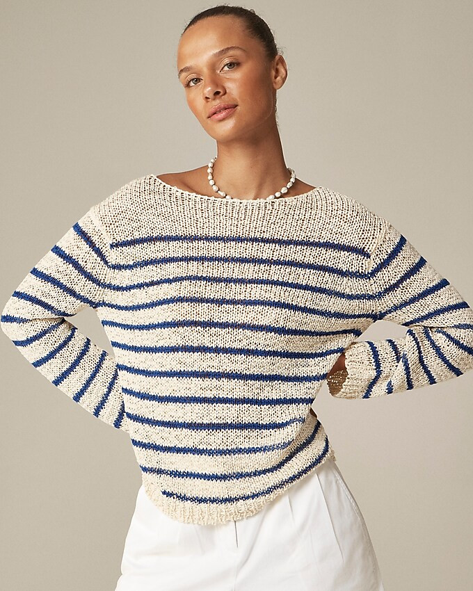 Montauk pullover sweater in stripe | J. Crew US
