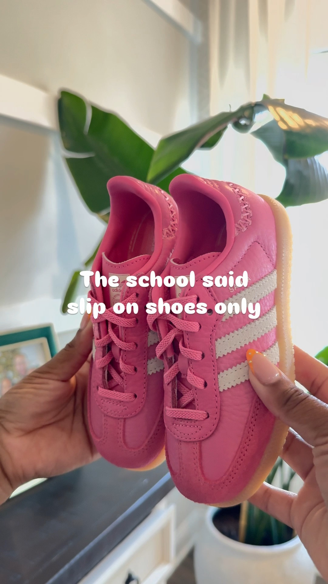 Pink shoes was my daughters request for her back to school shoe. She’s also transitioning to a new school with uniform and she is required to have slip on / no tie shoes. These are a perfect option 💗

#toddlershoes #toddlersambas #toddlerbacktoschool #prek 
