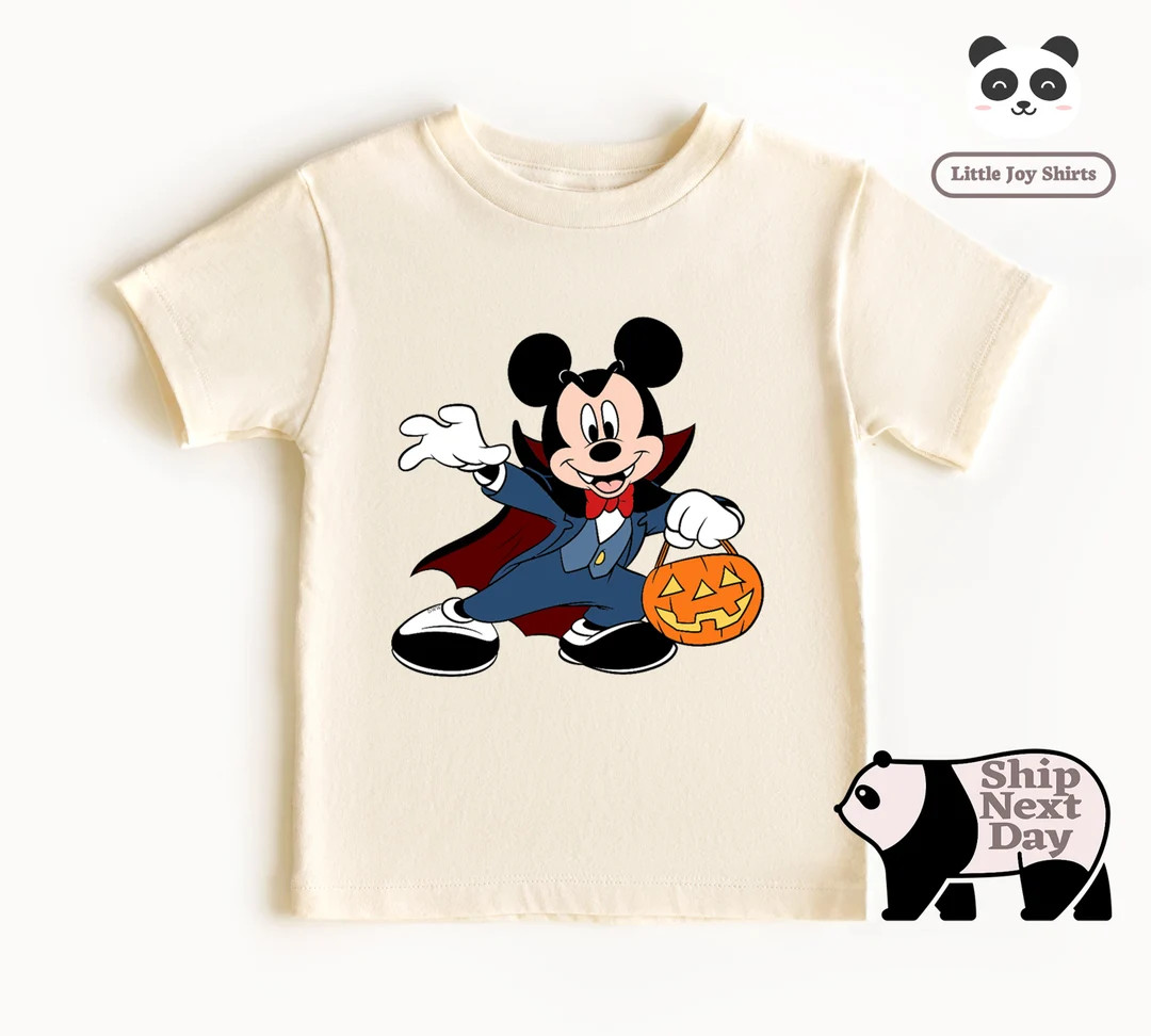 Halloween Mickey Vampire Outfit, Disney Vacation Tee for Kids, Disney Halloween T-shirt, Mickey a... | Etsy (US)