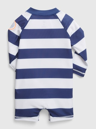Baby Recycled Swim Rash Guard One-Piece Set | Gap (US)