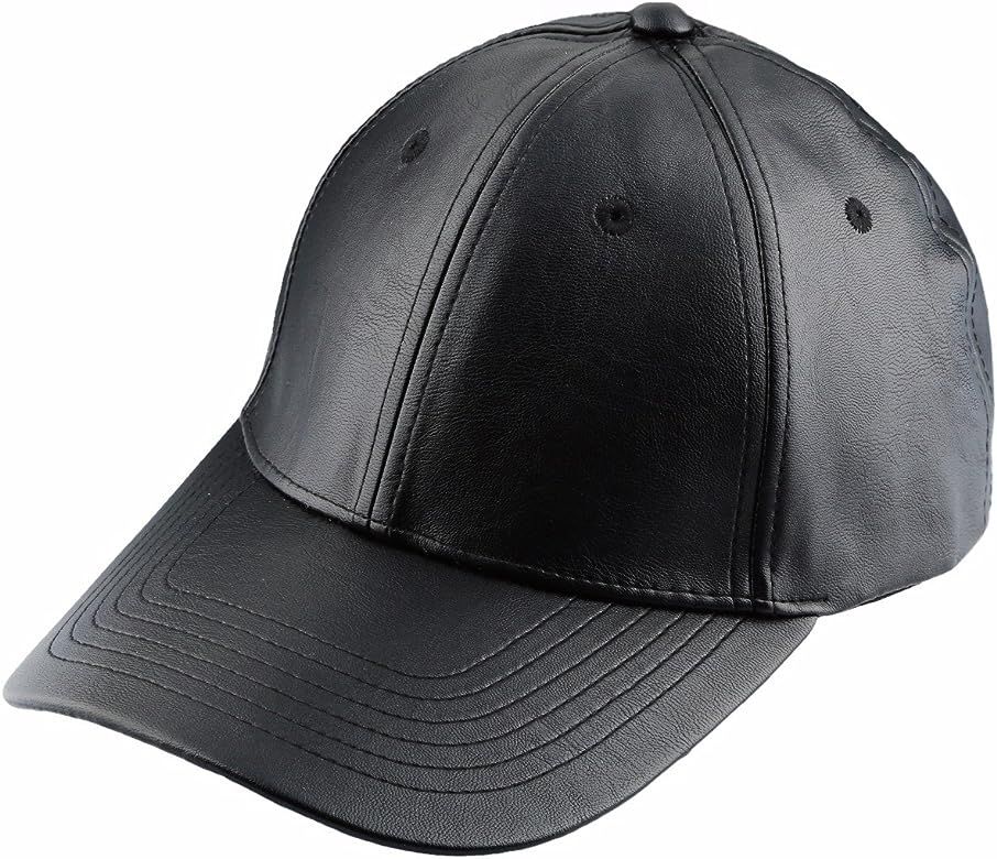 Unisex Baseball Cap,Adjustable PU Leather Corduroy Sun Protection Sport Hat | Amazon (US)