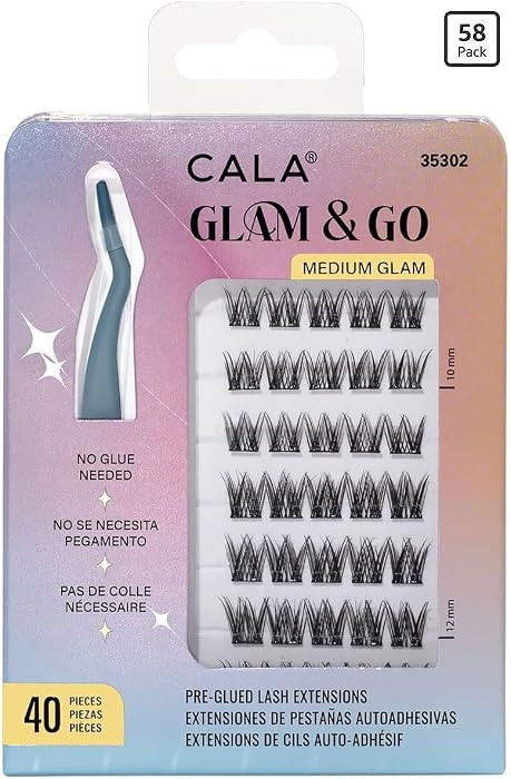 CALA Glam & Go Pre-Glued Lash Extensions, 40 Pieces | Amazon (US)
