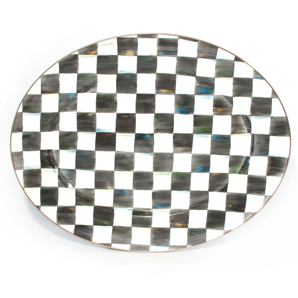 Courtly Check Large Oval Platter | MacKenzie-Childs