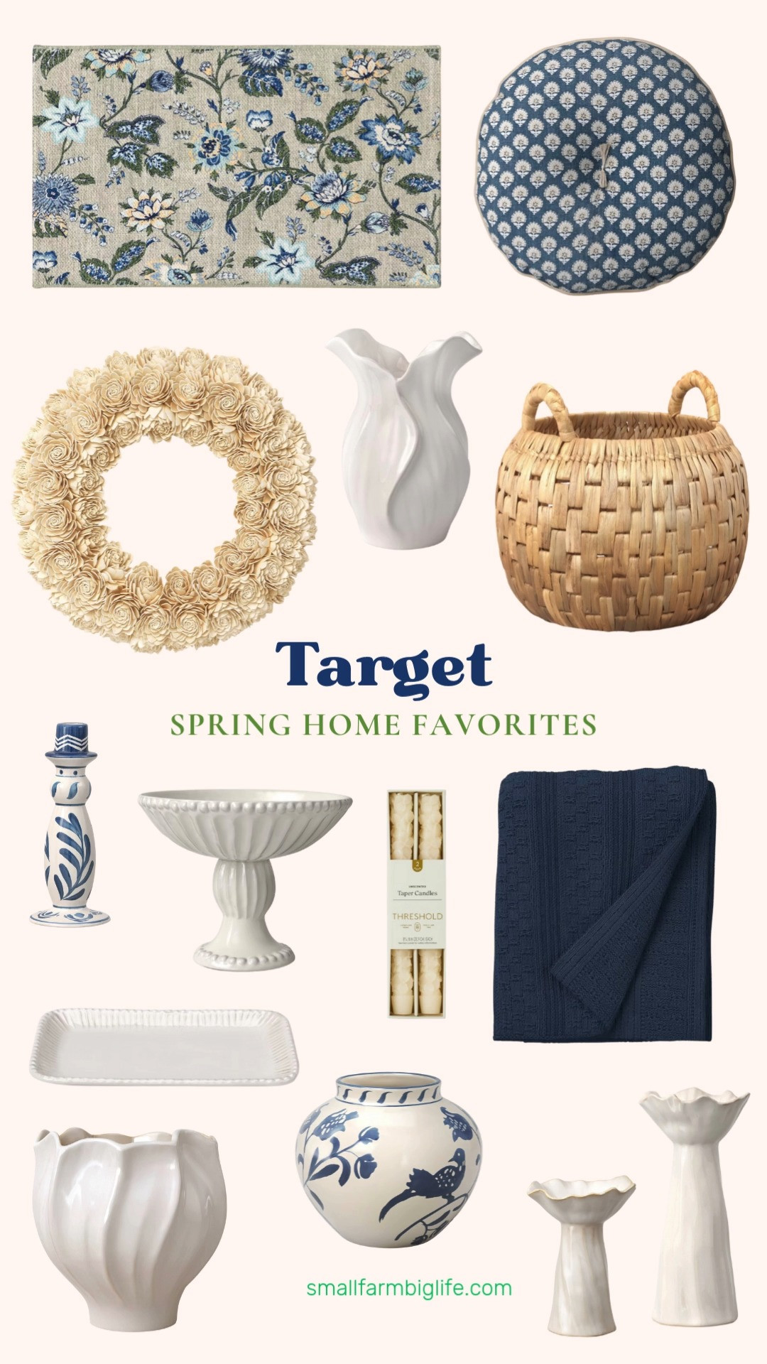 Target Spring Home Favorites 🌿
Freshen up your space with soft blues, creamy ceramics, and subtle floral details that feel light and timeless for spring. From beaded ceramic trays and sculpted foliage vases to hydrangea candles, a dimensional knit throw, and block print accents, these Target finds are perfect for easy seasonal styling. Save this for spring home refresh ideas that feel calm, collected, and lived in ✨ 

 #LTKstorytime #LTKHome
