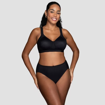 Vanity Fair Lingerie Women's Sport Medium Impact Wireless Bra Inspired By You - Black 38DD | Target