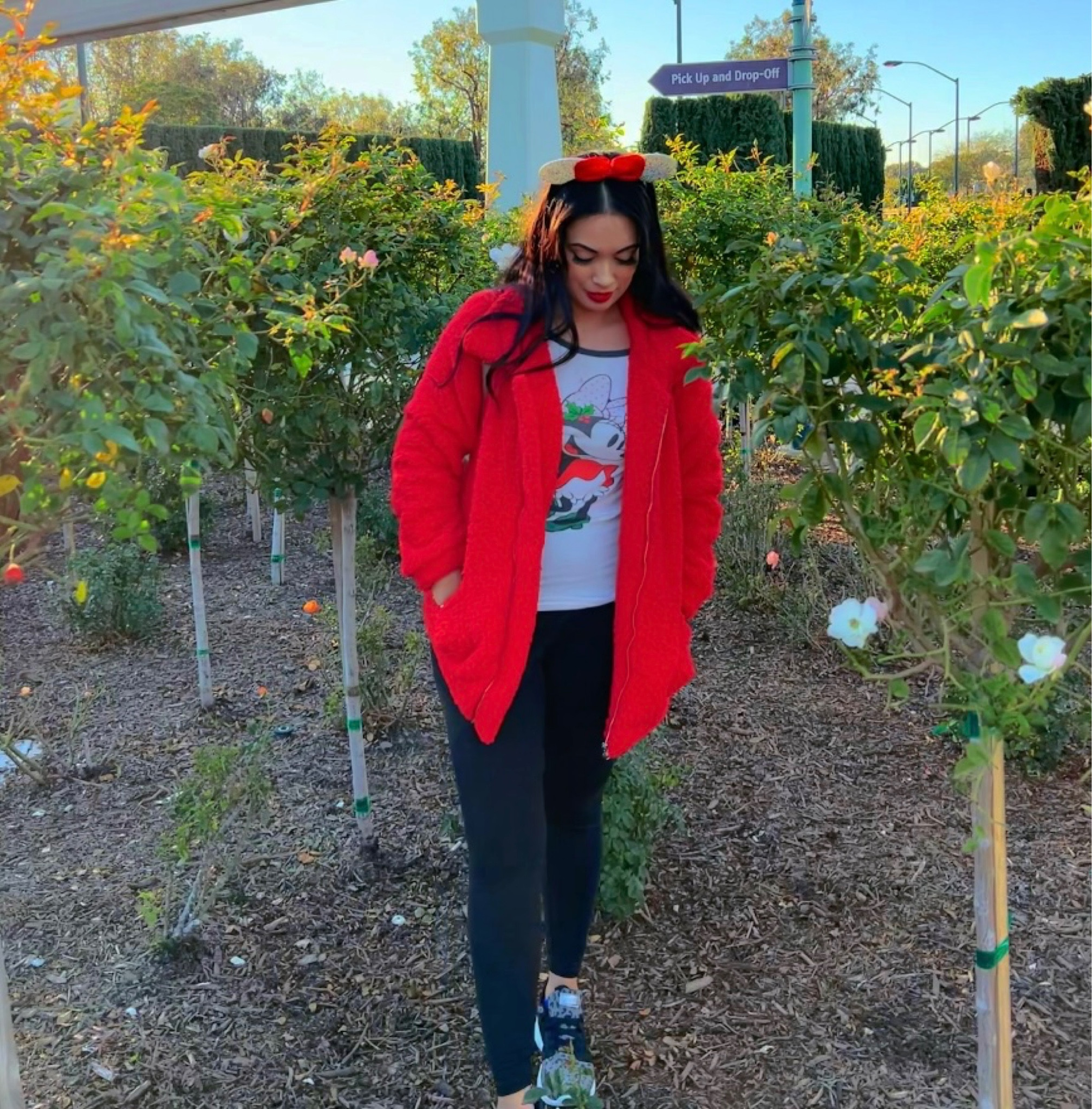 Disneyland 🎄🪄💚❣️Outfit. This one was our Christmas Disney trip. The jacket was fluffy and soft and very comfortable. And the leggings fit nice and tight and true to size. This one is one of my favorite outfits ever:) 

Leggings Size: Medium 
Jacket:Lage (wanted oversized) 
Shirt:Small


#LTKstyletip #LTKSeasonal #LTKbeauty