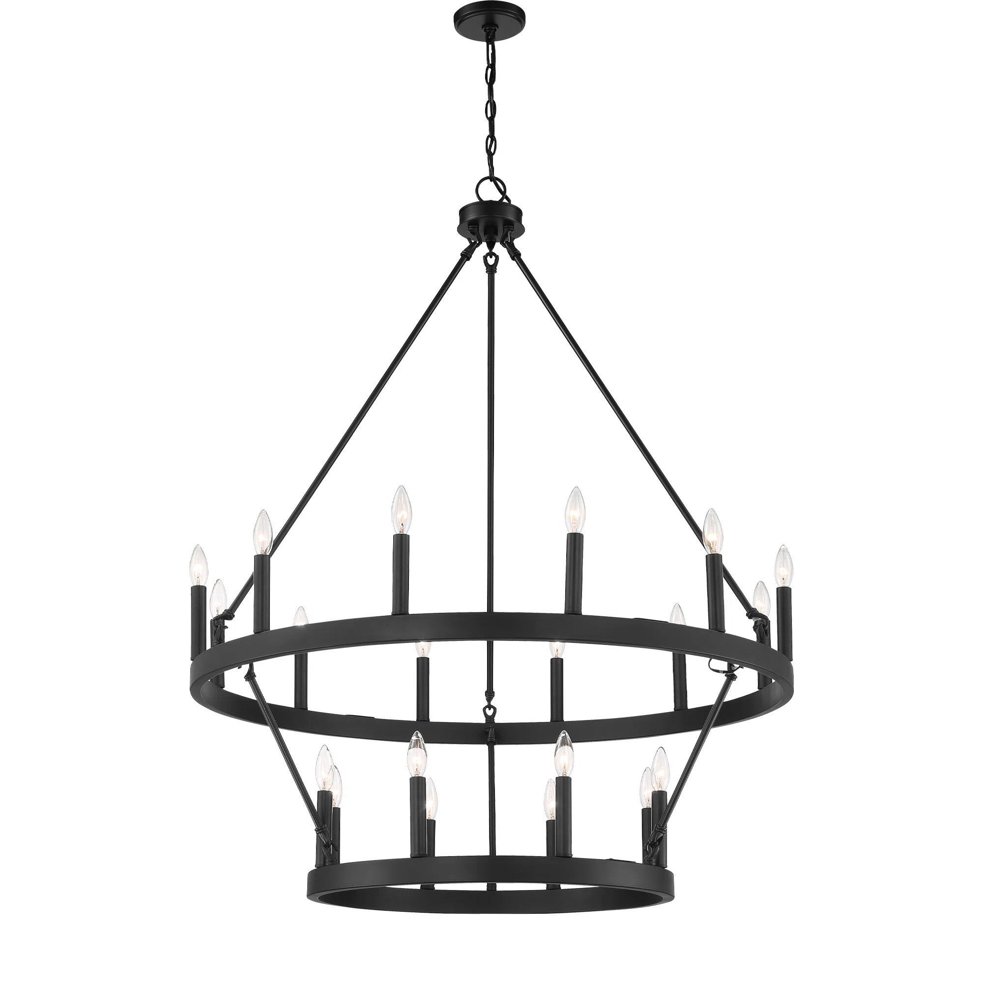 Musser 20 - Light Dimmable Wagon Wheel Chandelier | Wayfair North America