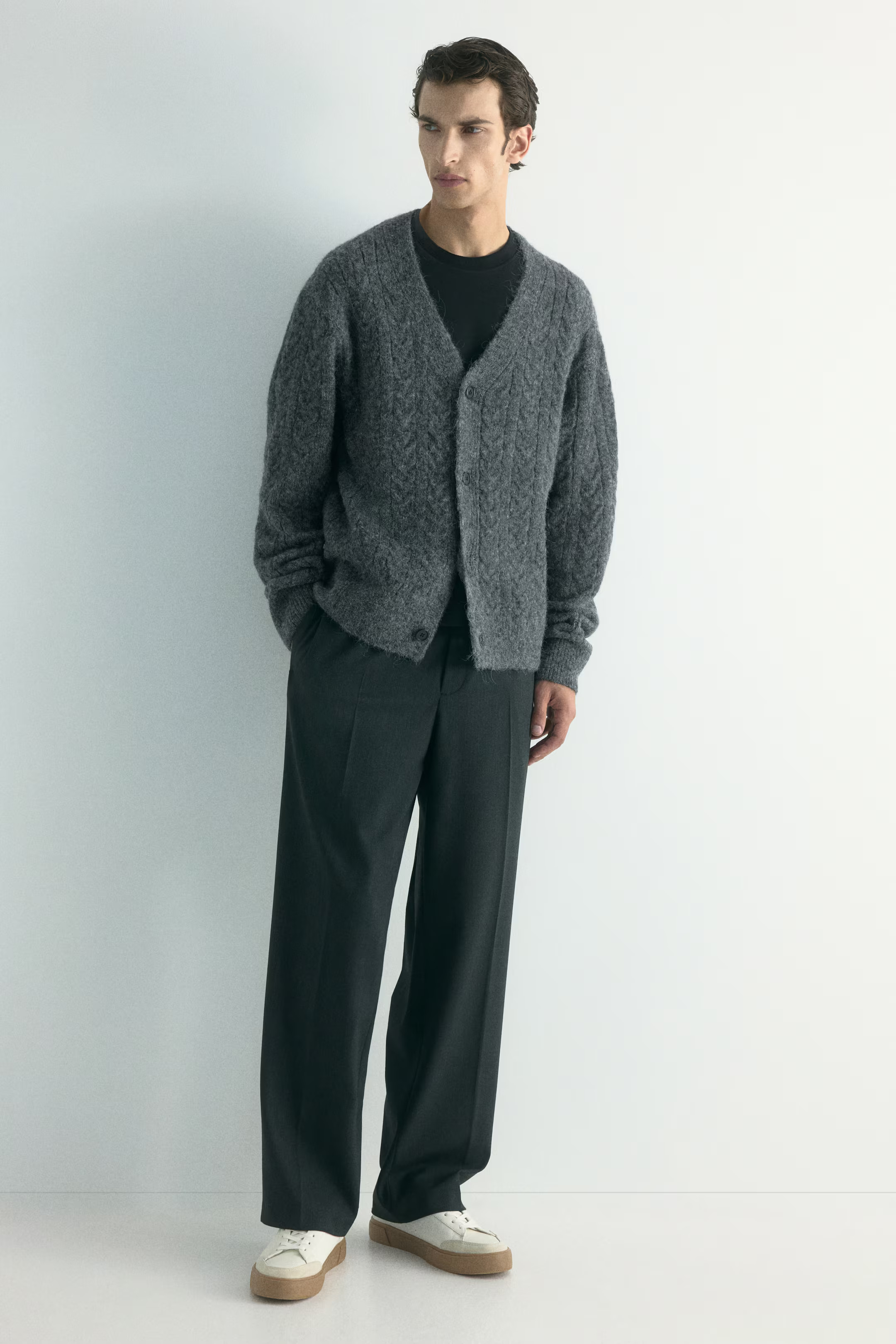 Loose-Fit Wool-Blend Cardigan | H&M (US + CA)