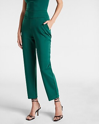 Super High Waisted Nylon Straight Ankle Pant | Express