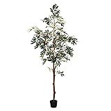 Vickerman Everyday Faux Olive Tree 7 Foot Tall Green Silk Potted Artificial Indoor Olive Plant with  | Amazon (US)