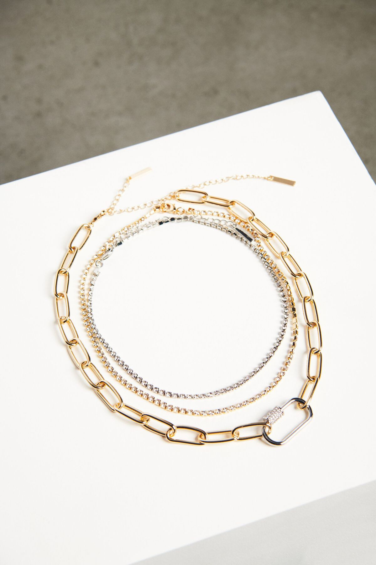 Gem & Chain Link Necklace | Dynamite Clothing