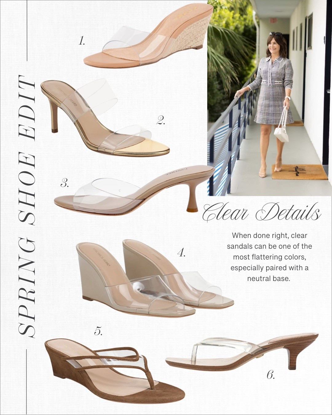 When done right, clear sandals can be one of the most flattering colors, especially paired with a neutral base! They make your legs look so long! ￼

#LTKOver40 #LTKootd #LTKSeasonal