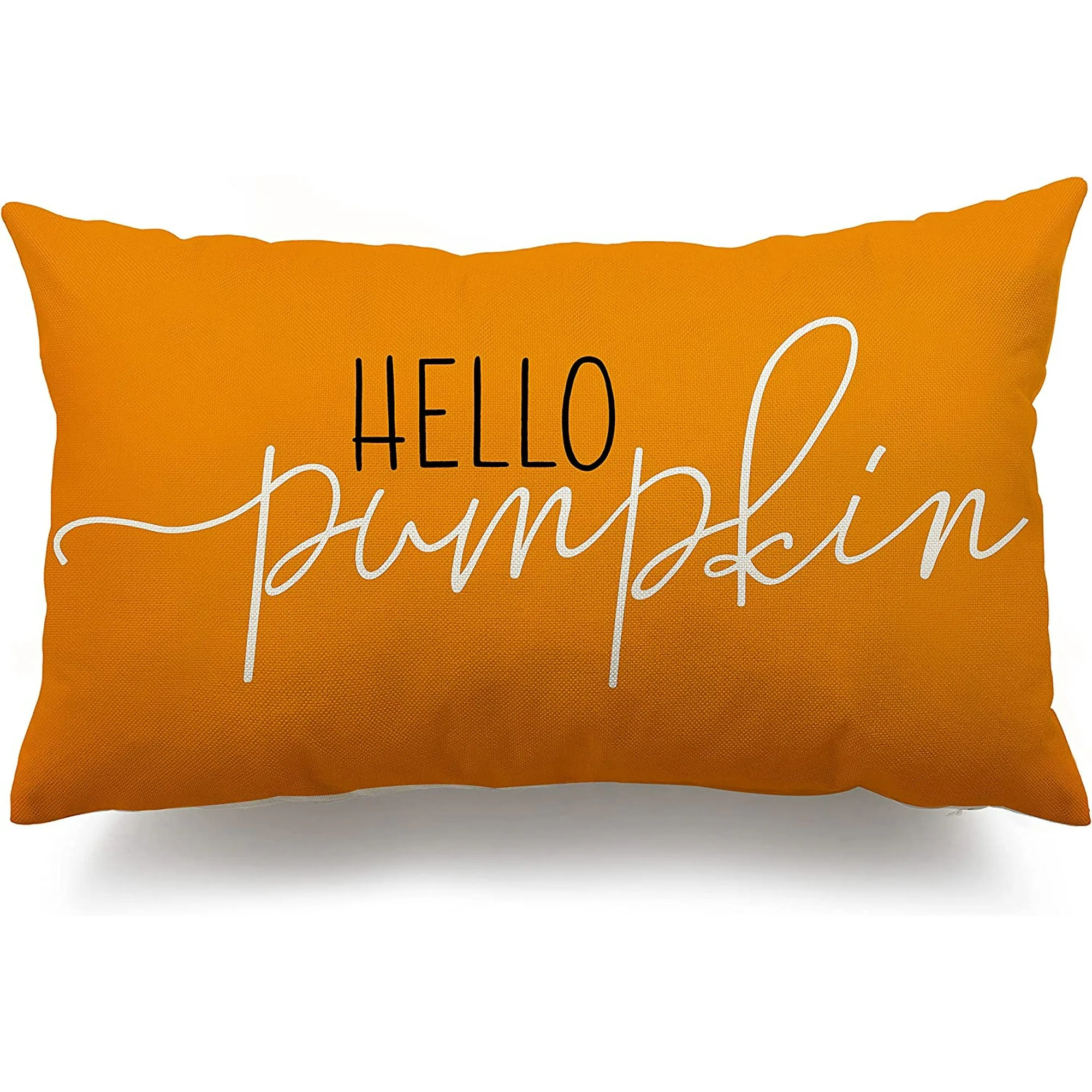Fall Pillow Covers 12x20 inch, Linen Autumn Hello Pumpkin Throw Pillow Covers for Sofa Bedroom Ou... | Walmart (US)