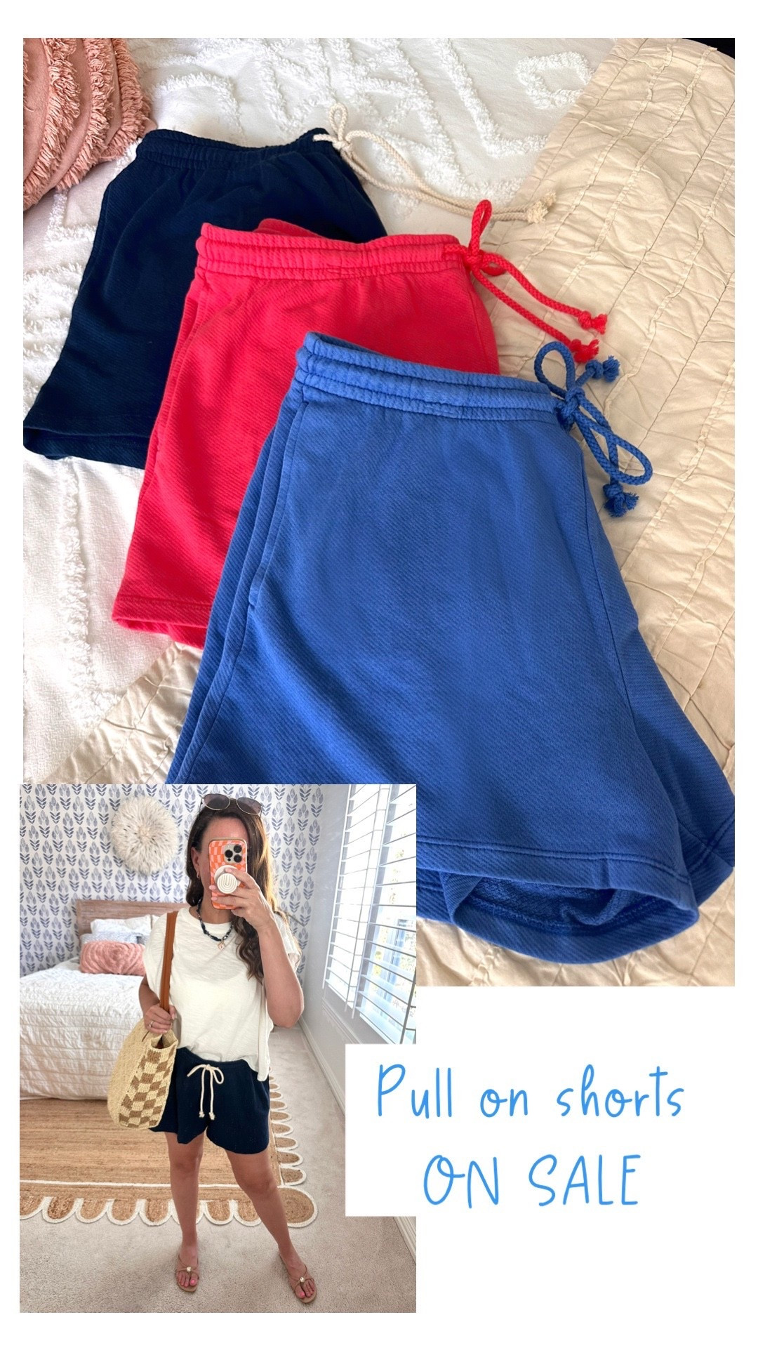 I get a medium in these comfy shorts! 💙❤️