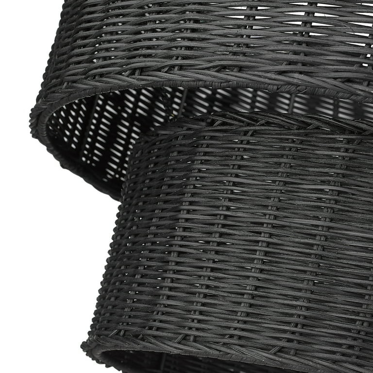 Golden Lighting 1084-6 BLK-BW 6 Light Erma Chandelier, Matte Black & Black Wicker | Walmart (US)