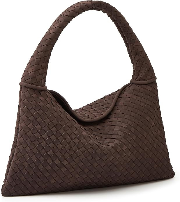 Slouchy Woven Suede Hobo Bags Women Trendy Suede Purse Crossbody Crescent Shoulder Satchel Work B... | Amazon (US)