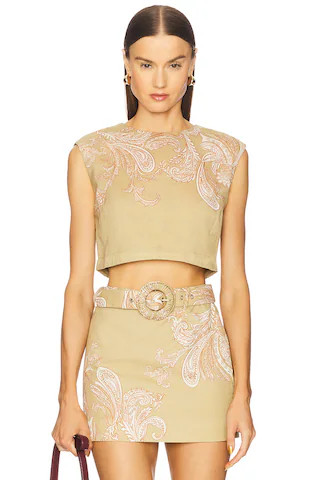 HEMANT AND NANDITA Crop Top in Olive from Revolve.com | Revolve Clothing (Global)