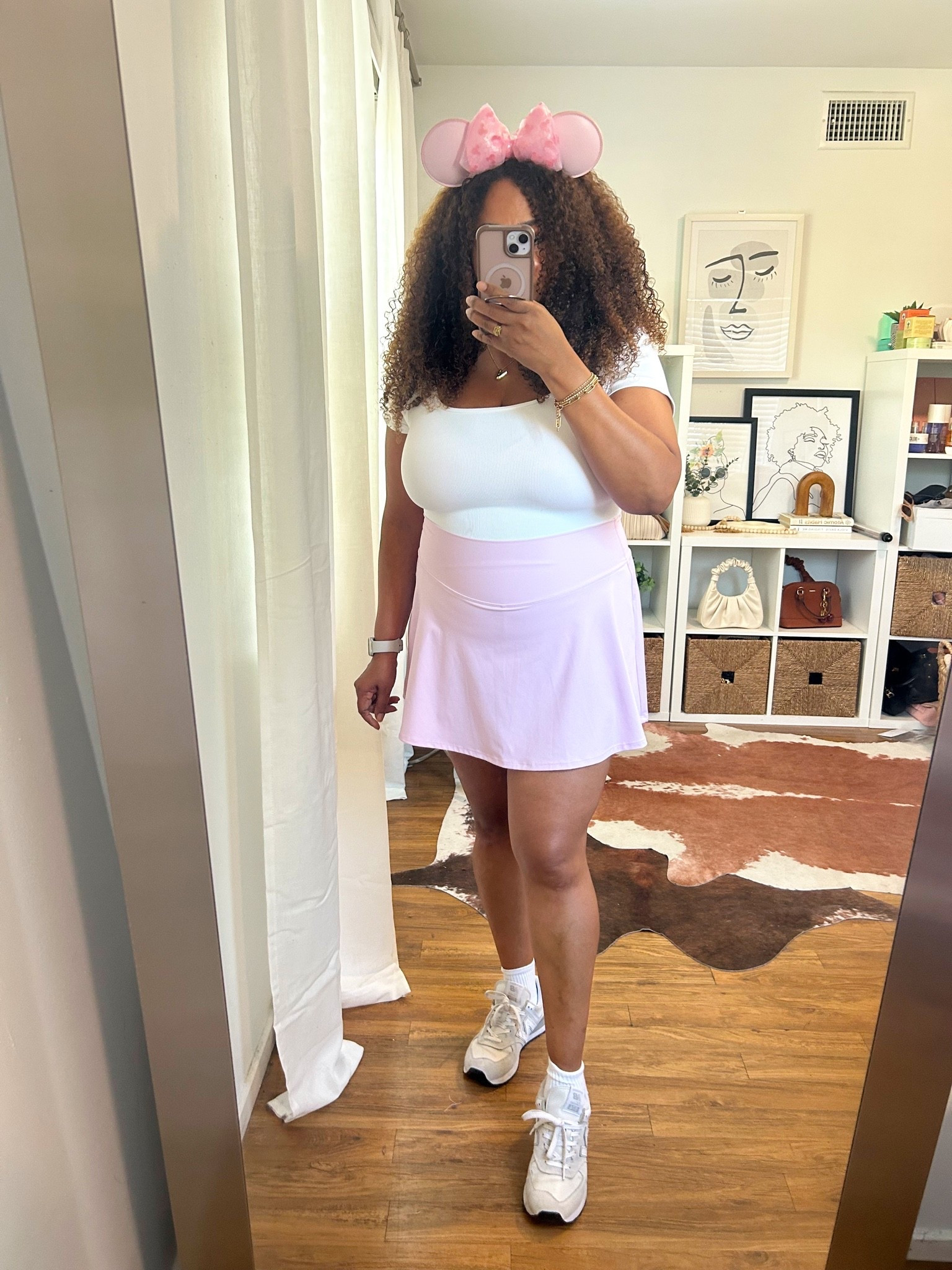 Disneyland 🐭 Day fit! Comfy and cute. Bodysuit size large skort xl.

#LTKootd #LTKMidsize #LTKOver40