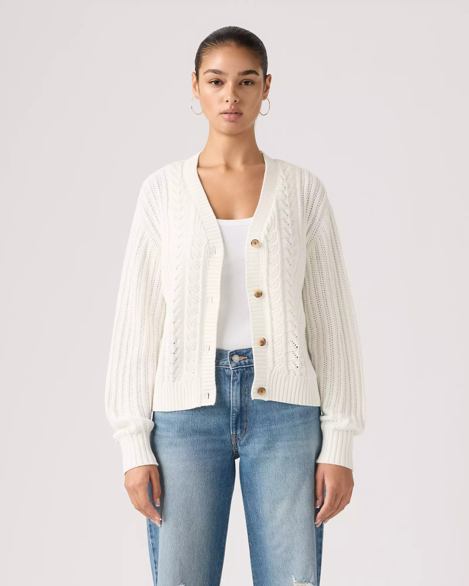 Supersoft Pointelle Crewneck Cardigan | Levi's US