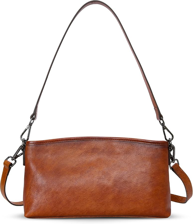 HESHE Leather Crossbody Bags for Women Lightweight Shoulder Purse Zipper Soft Vintage Satchel Han... | Amazon (US)